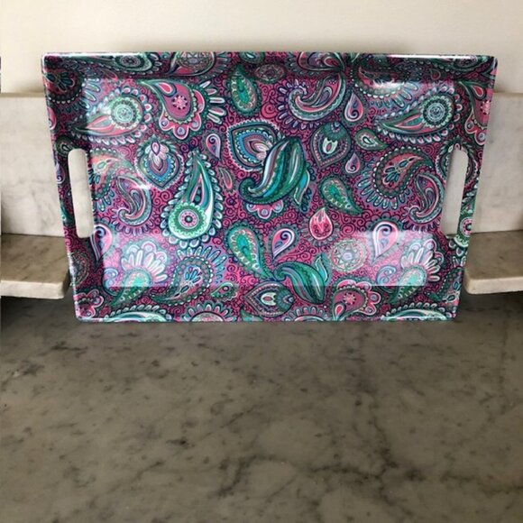 SIMPLY SOUTHERN Paisley Melamine Serving Tray - Picture 4 of 14
